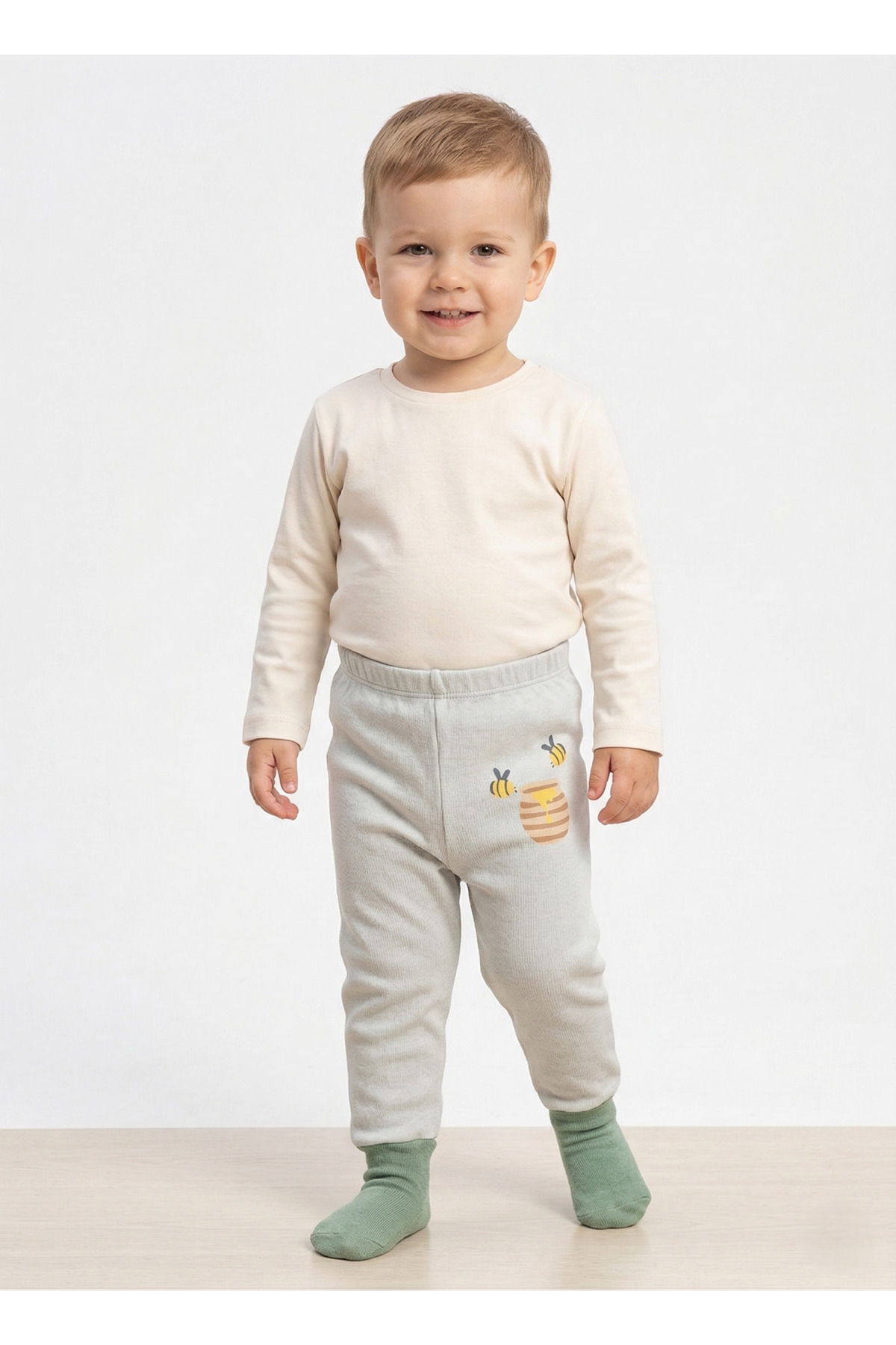 Mother Love %100 ORGANİK PAMUK 2'li Çoraplı Tek Alt 3-36 Ay fotoğrafı 2 (önizleme)