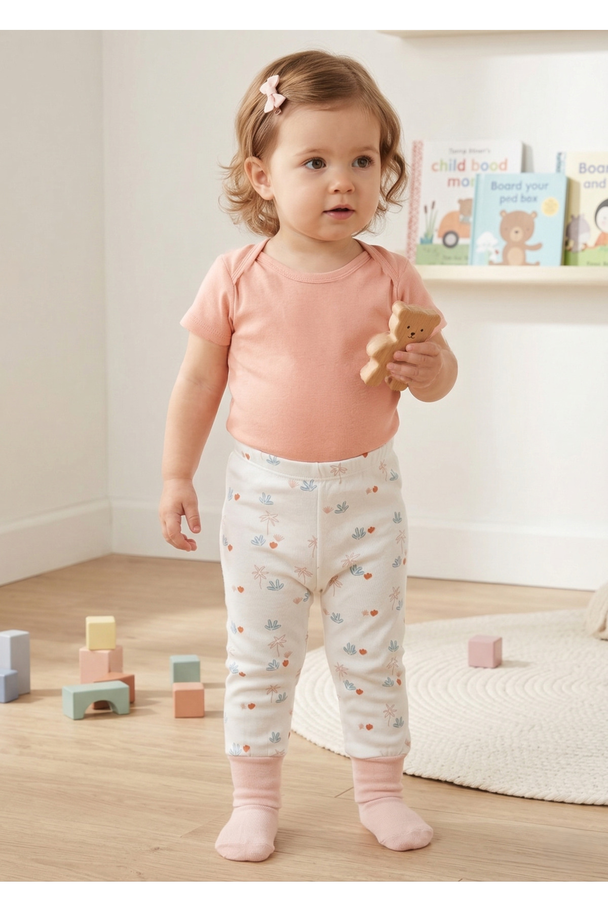 Mother Love %100 ORGANİK PAMUK 2'li Çoraplı Tek Alt 3-36 Ay fotoğrafı 2 (önizleme)