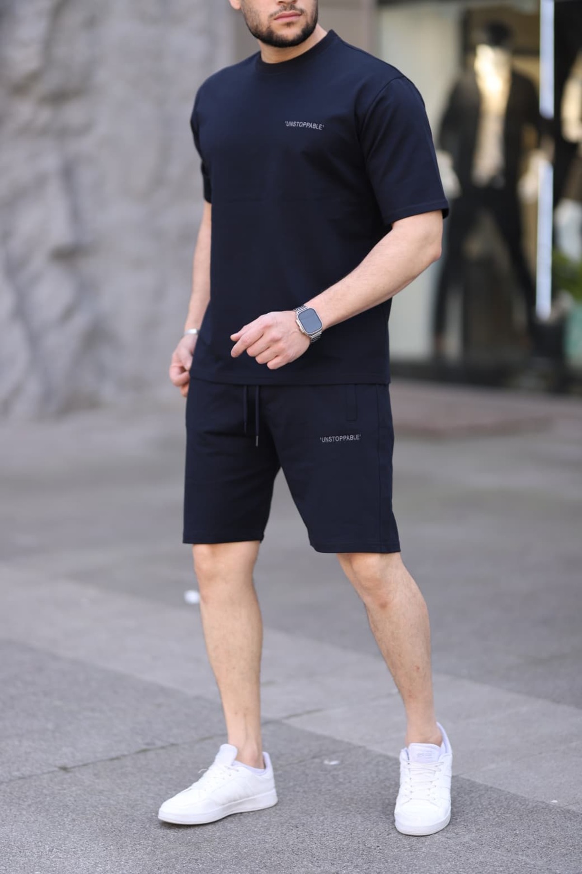 Fors Life Erkek Comfort Fit Rahat Kalıp 2'li Set T-shirt ve Şort Eşofman Takımı