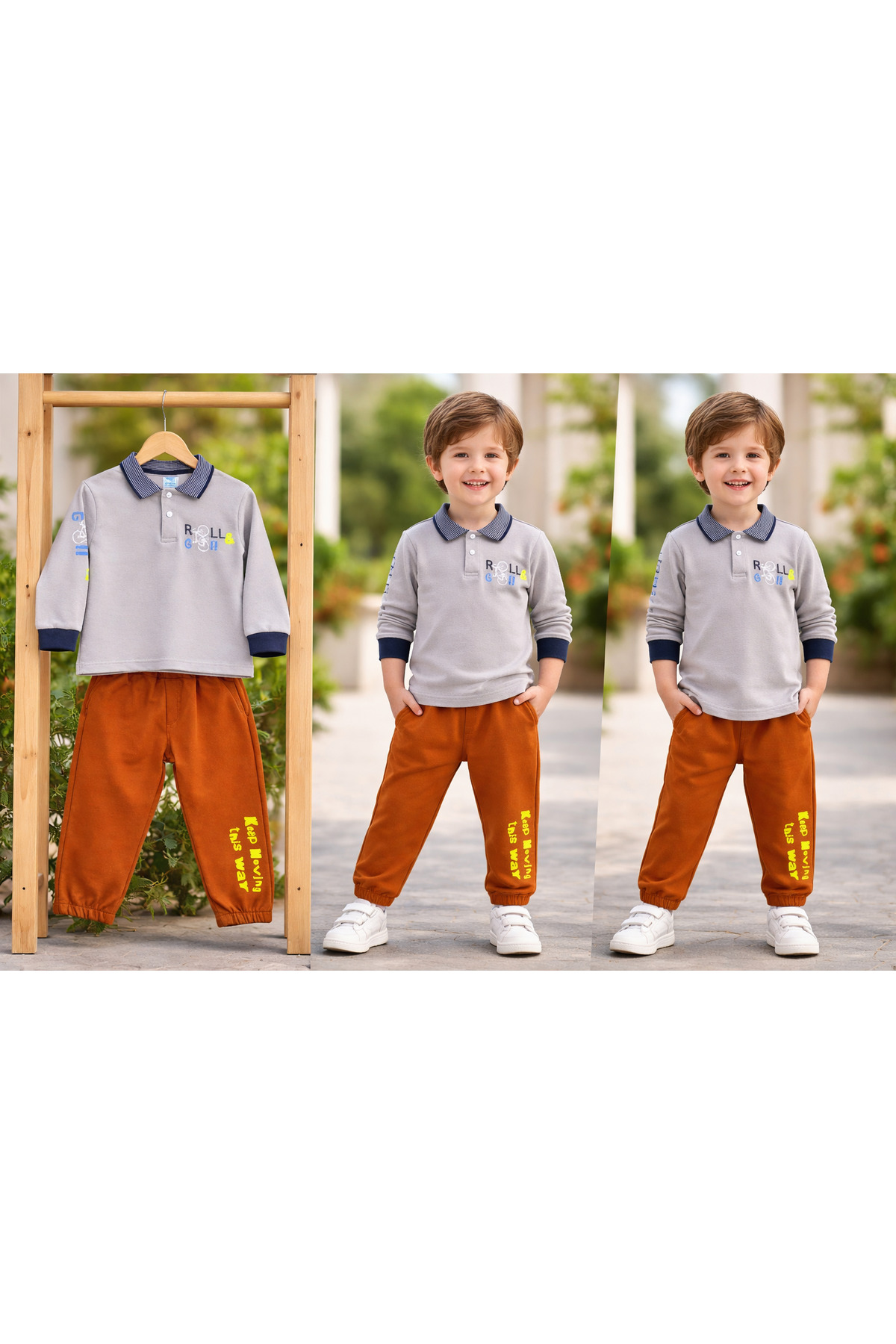 vinezza Renkli Baskılı 1. Kalite Pamuklu Erkek Bebek Takımı fotoğrafı 3 (önizleme)