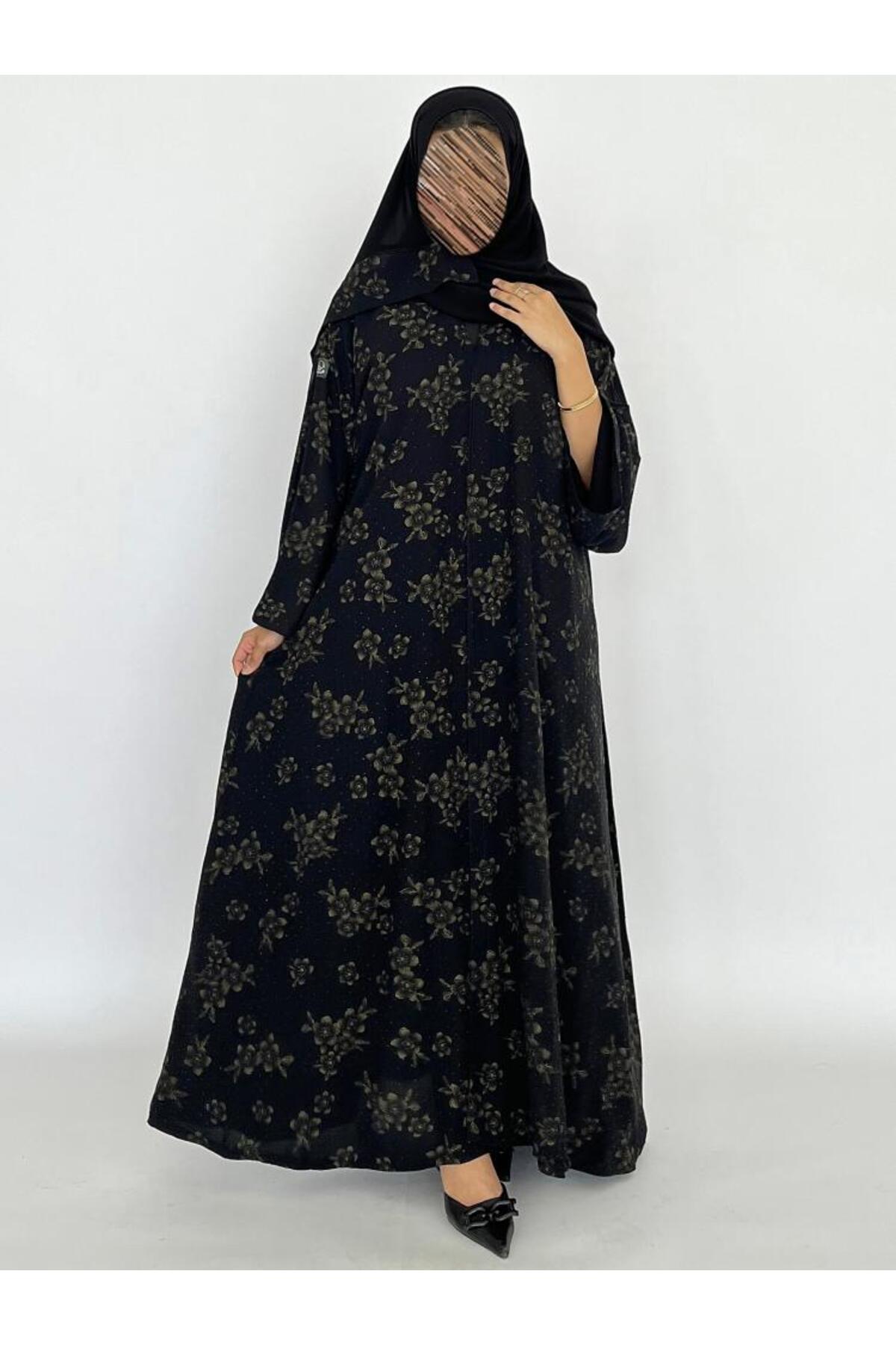 عباية آنيقة وعصرية من آولجا القماش شيفون مع فصوص أ...