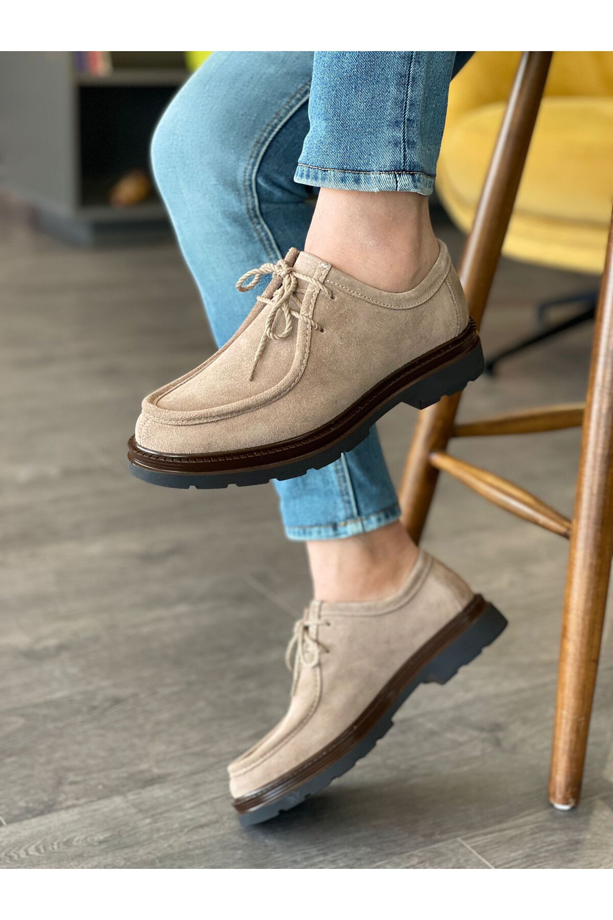 MOR KUNDURA  Hakiki Deri Günlük Kullanım Erkek Ayakkabı