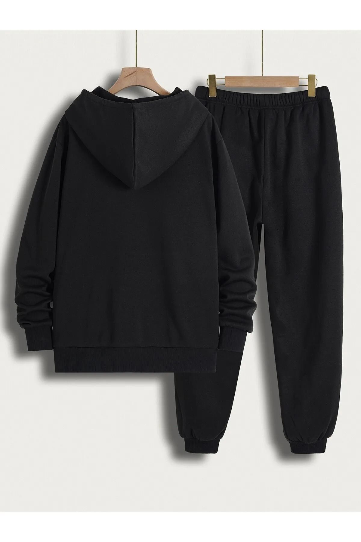 2'Lİ UNISEX KAPÜŞONLU EŞOFMAN TAKIM EYAXX Sportwear Company — رنگارنگ EYAXX-SİYAH-GRİ-SAKSMAVİ-RİBANAPAÇA — تصویر 6 از 6