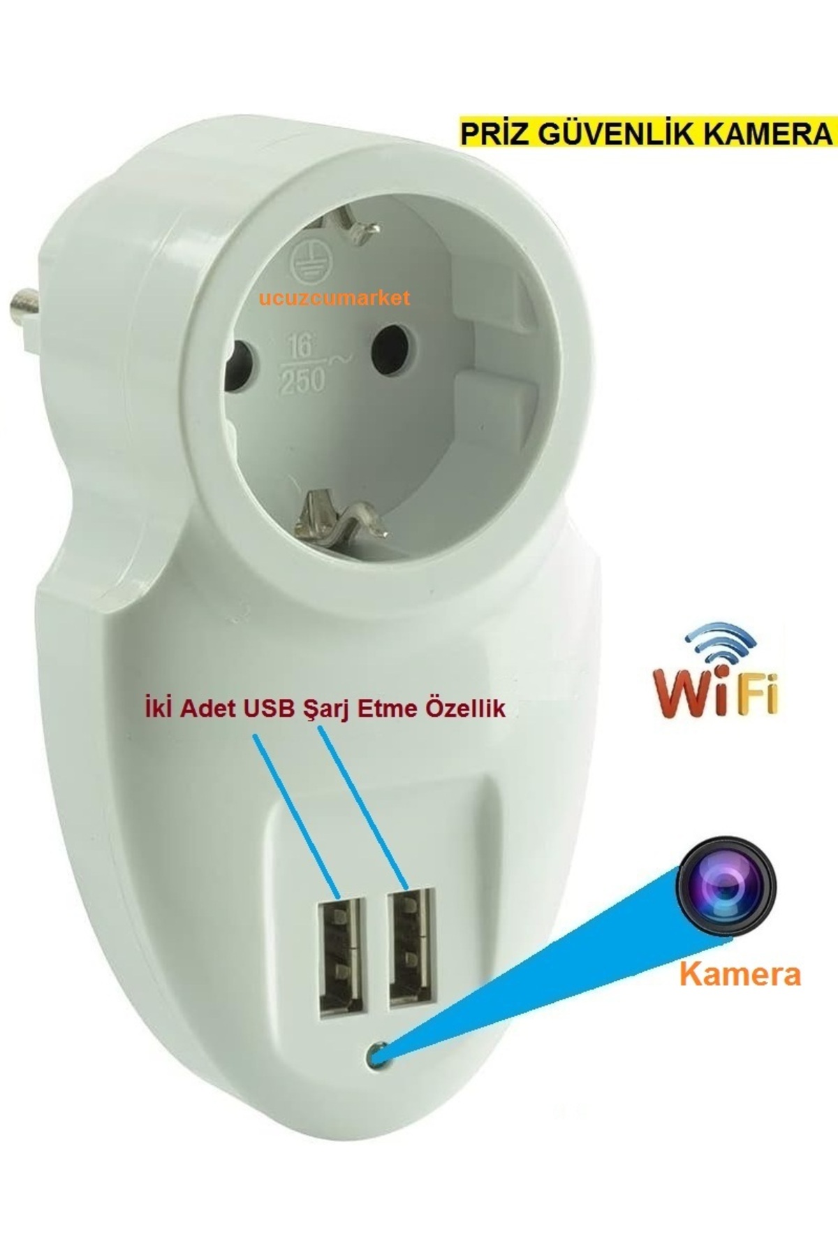 Kalite Priz Wifi Ev Güvenlik Kamerası (Dünyanın Heryerinden Canlı Izlenir+Kayıt Yapar) - Fiyatı, Yorumları