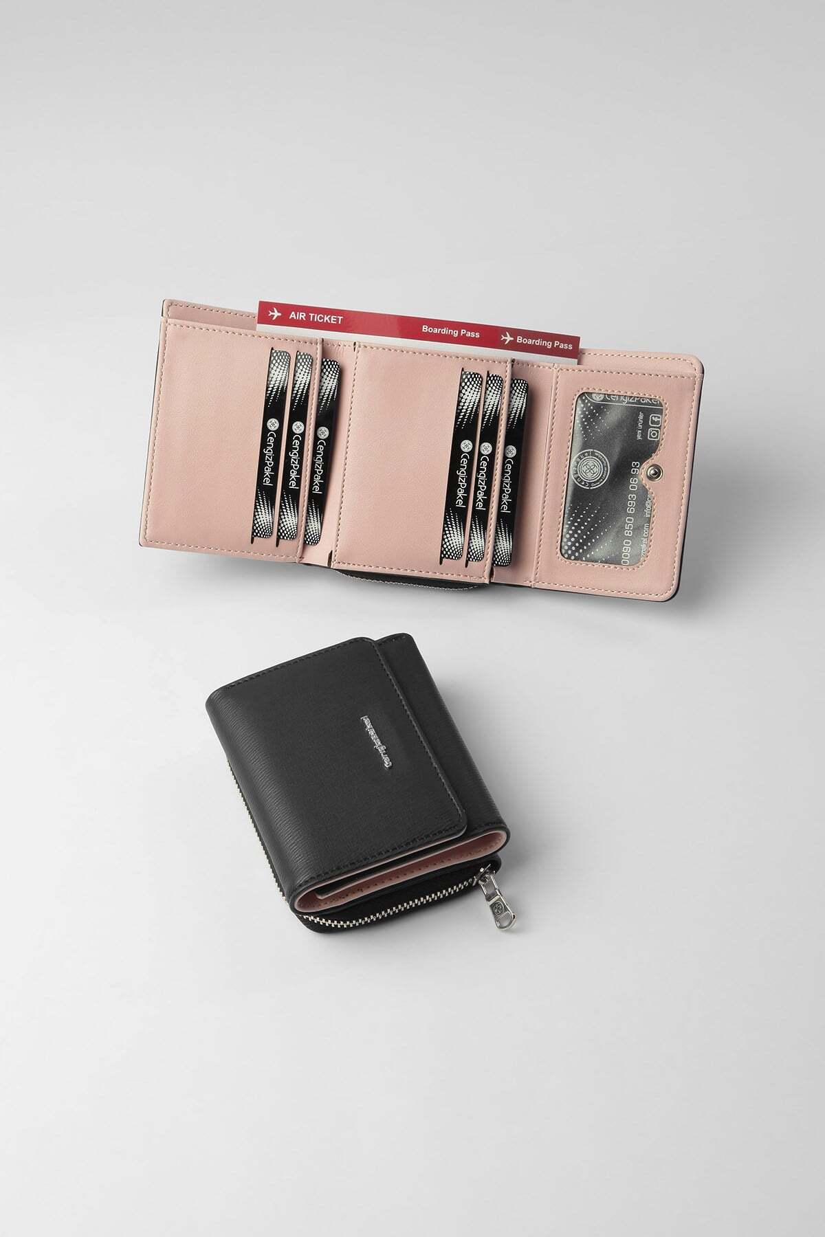 Cengiz Pakel Women's Wallet 65221A Small Size Portfolio Technological Leather