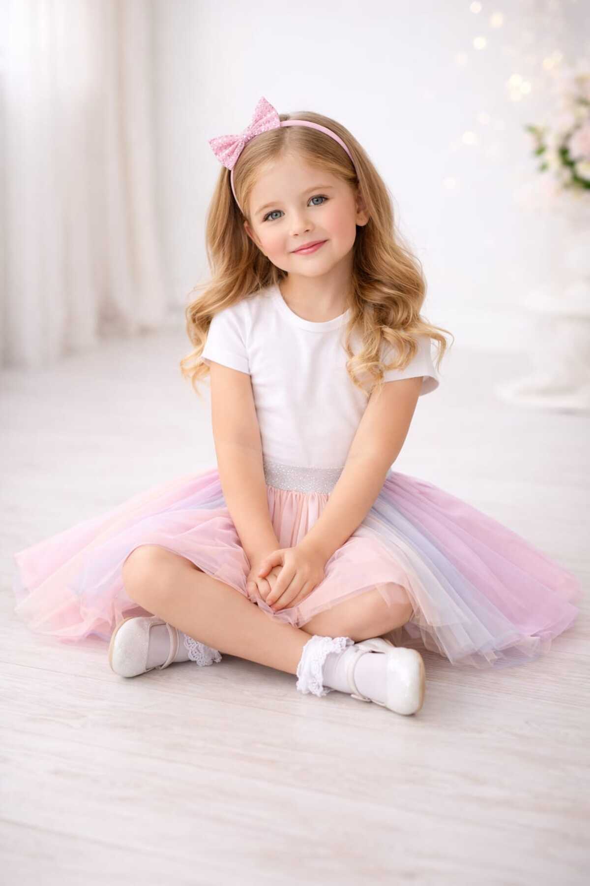 Neon  KIZ ÇOCUK RENKLİ TÜTÜ ETEK 23 NİSAN ÖZEL GÜN BAYRAM 4/5/6/7/8/9 YAŞ - Görsel 3