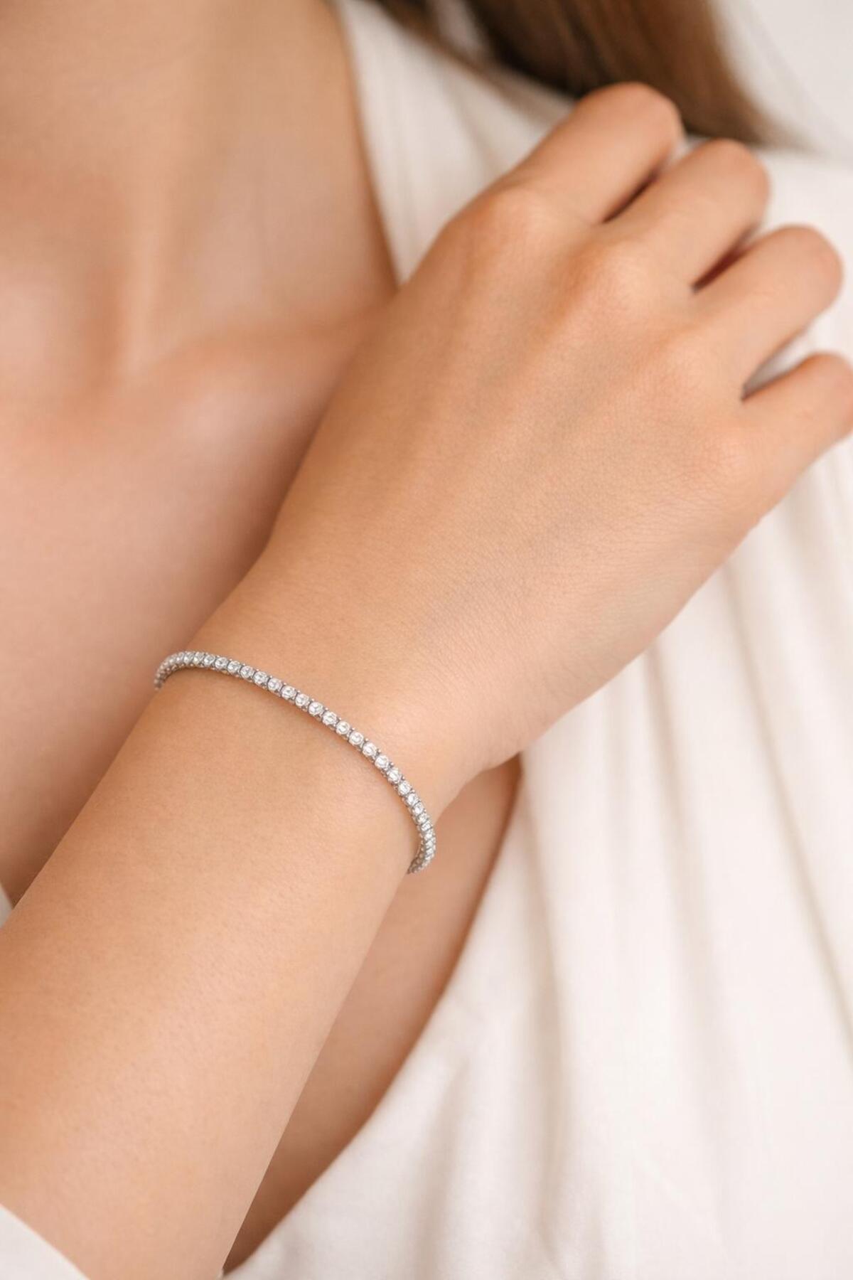 MKH Suyolu Gümüş Bileklik / Hediye Bileklik / 3.5 mm - 2