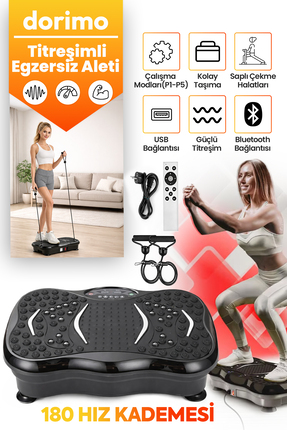 Dorimo Vibro 3D Titreşimli Egzersiz Platformu 180 Seviyeli Bluetooth Hoparlör...