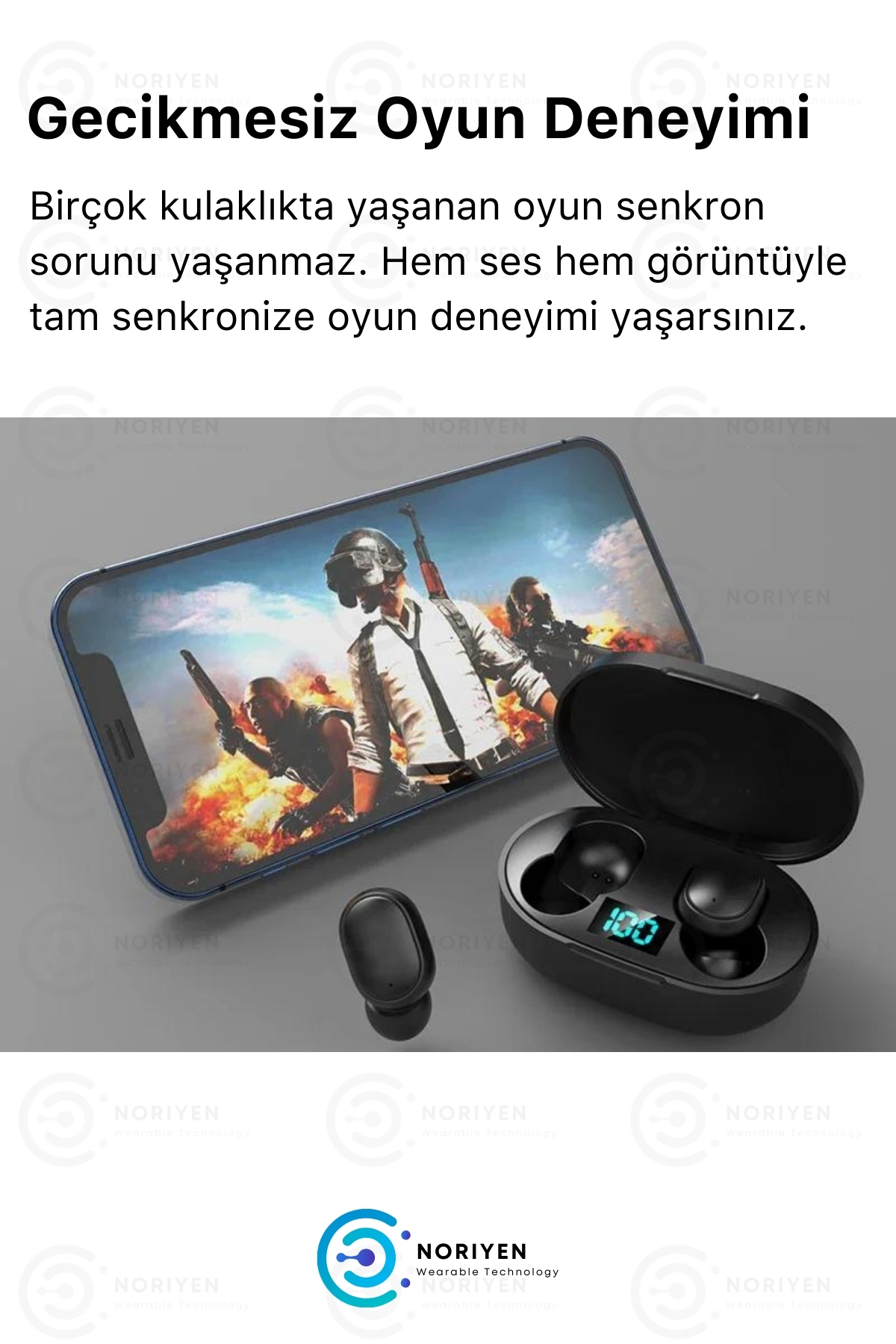 Yeni Nesil E6s Dots Hd Ses Çift Mikrofonlu Extra Bass Powerbank Kablosuz 5.0 Blutooth Kulaklık