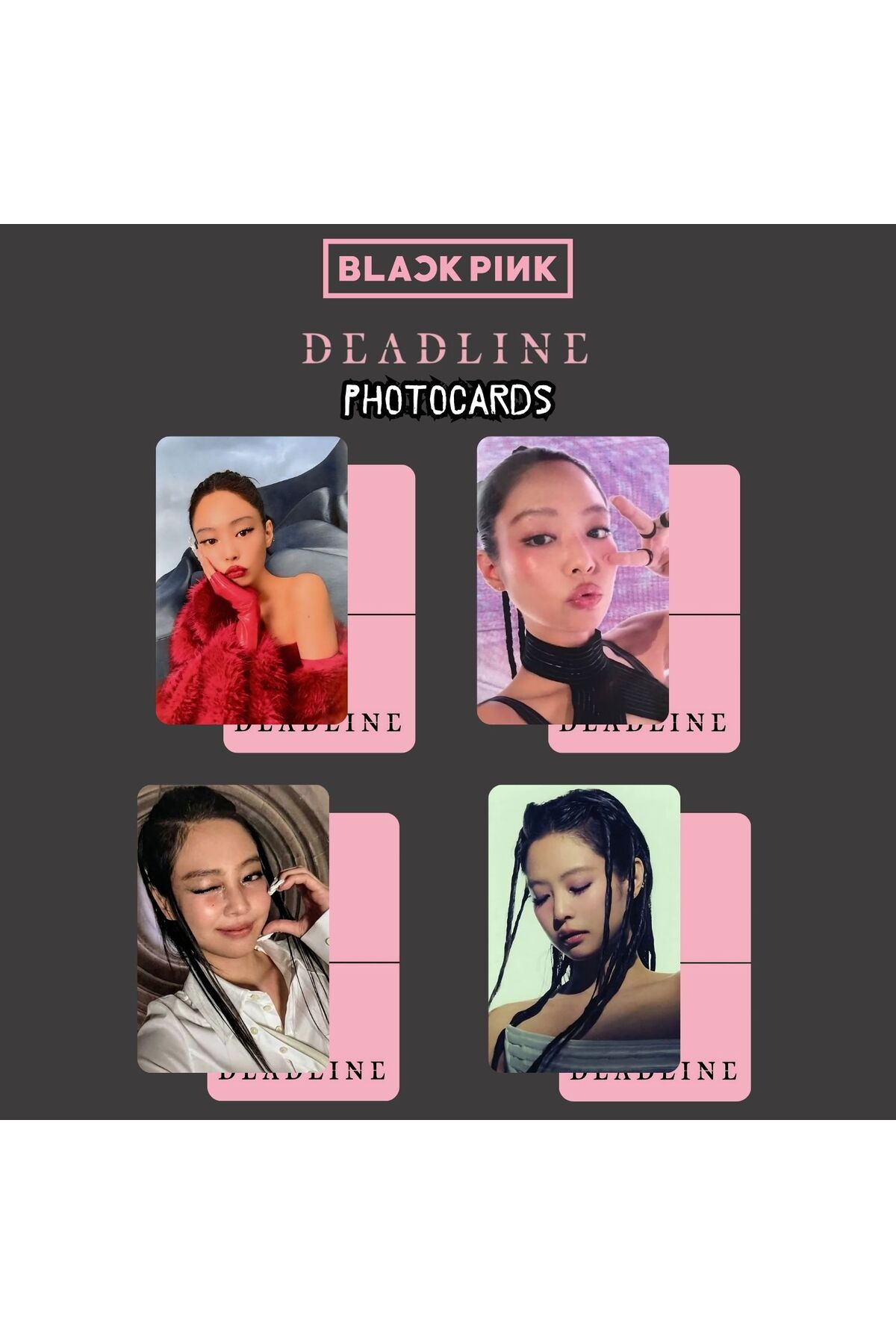 BLACKPINK DEADLINE ktown4u 特典 トレカ セット Kpop Dünyasi BLACKPINK Jennie '' Deadline '' Photocards Set