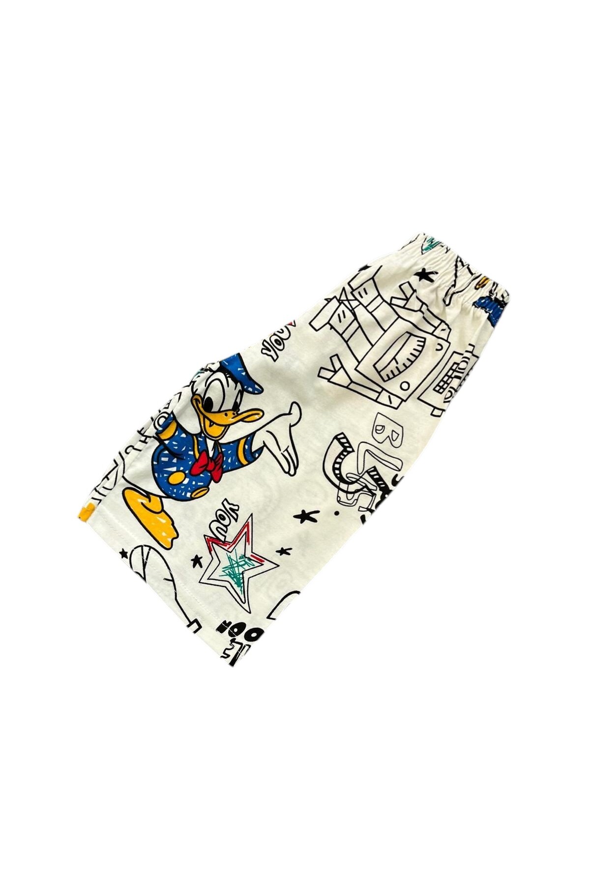 Fil Kids Erkek Çocuk Pamuklu Yazlık İnce Kumaş Beyaz Roket Desenli Kısa Kollu Şortlu Yazlık Pijama Takımı fotoğrafı 5 (önizleme)