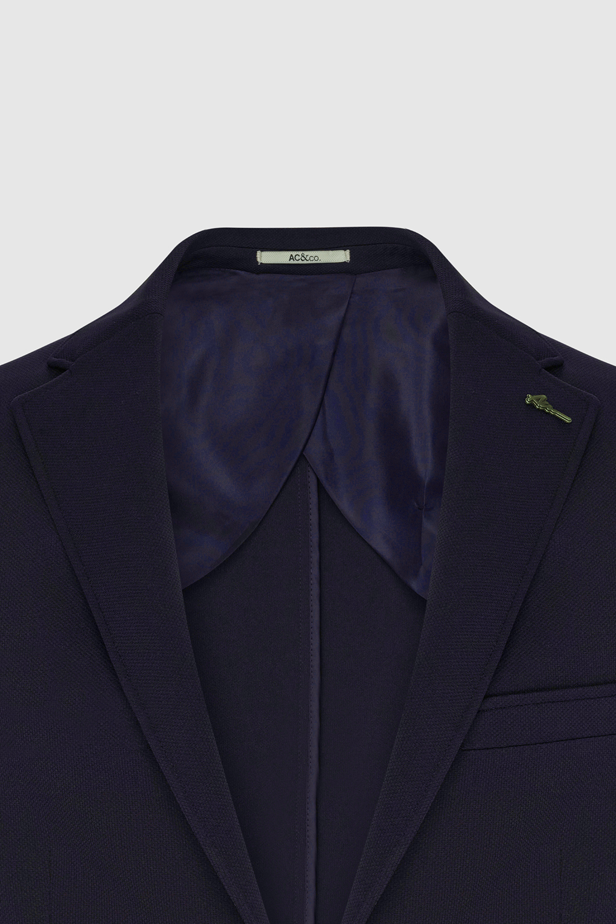 Altınyıldız Classics  Erkek Lacivert Slim Fit Dar Kesim Mono Yaka Casual Blazer Ceket - Görsel 8