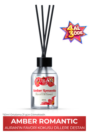 AURAN Amber Romantik Çubuklu Oda Kokusu Esansiyel Uçucu Yağ Amber Romantic 50ml
