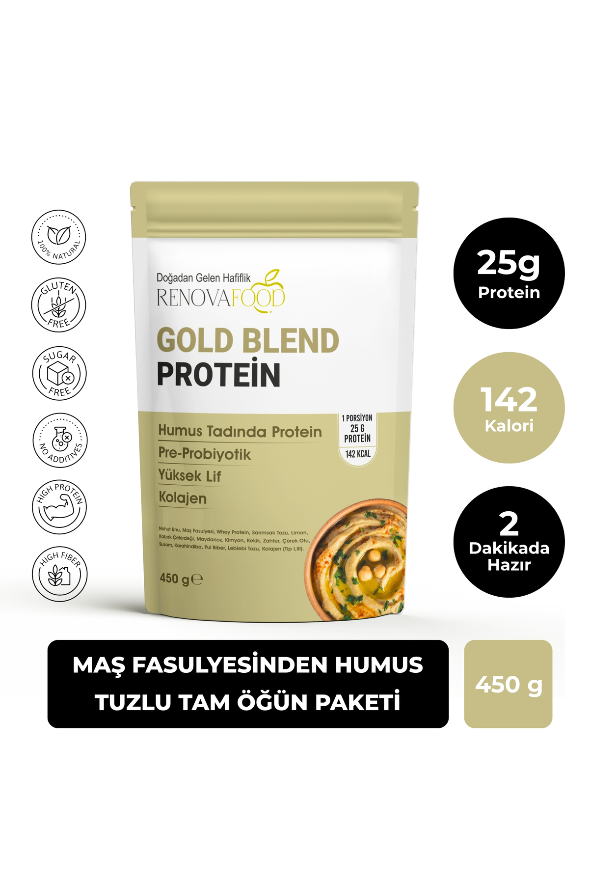 Renovafood Gold Blend Tuzlu Protein Kolajen & Pre-Probiyotik