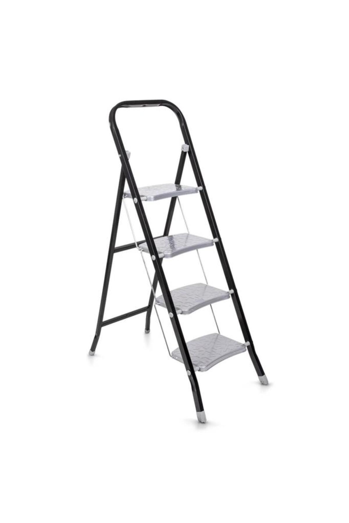 Perilla Class 4-Step Anti-Slip Base Practical Metal Ladder MMC13004
