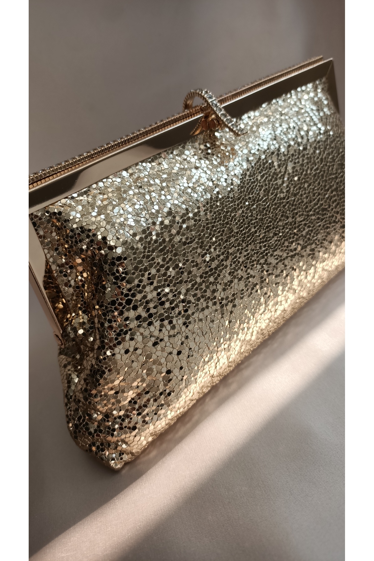 Gül Karatekin Kadın Venom Desen Taş Detaylı Cüzdan Clutch Model Portföy Özel Gün Ve Abiye Çanta görsel 6