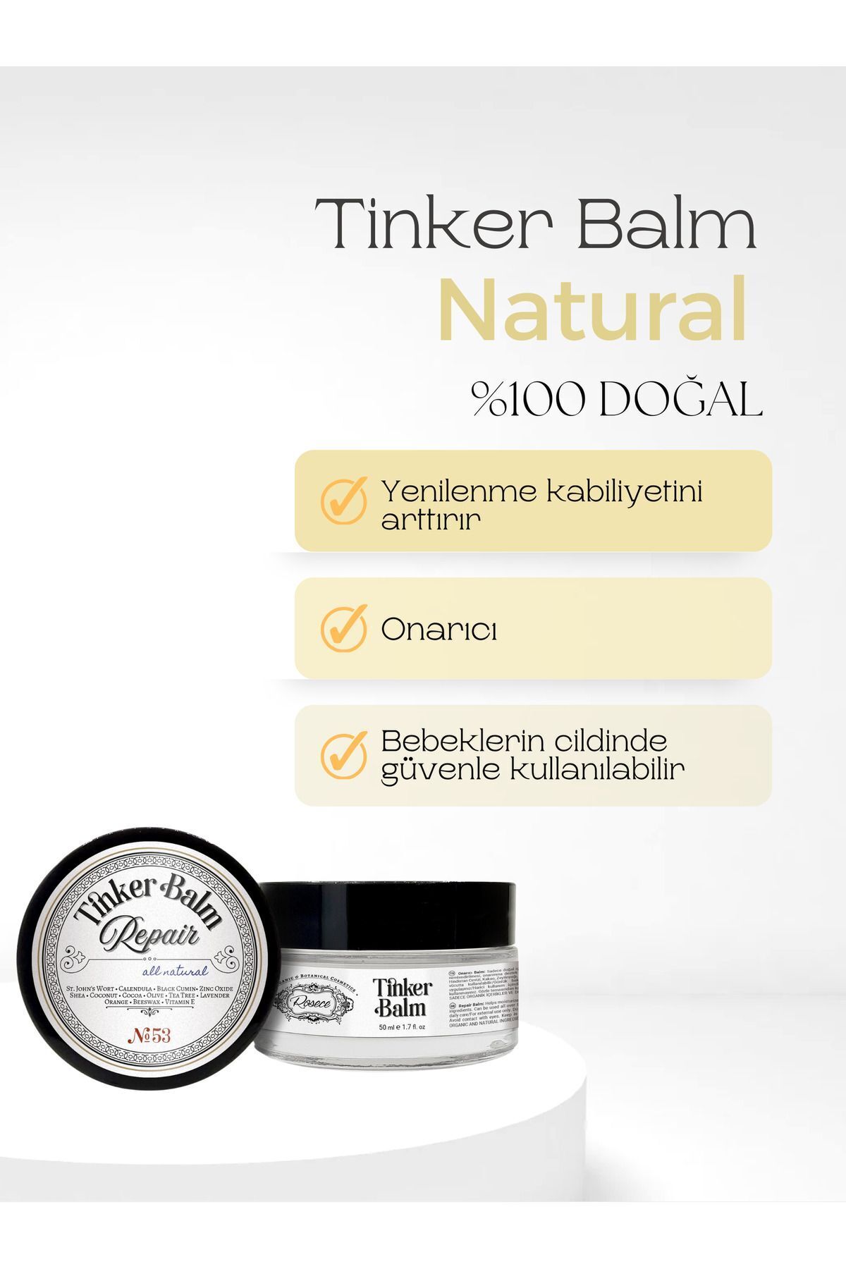 Rosece Natural Tinker Balm | Doğal Onarıcı Balm | 50ml fotoğrafı 2 (önizleme)