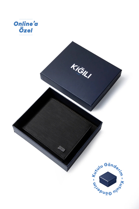 Kiğılı Desenli Para Bölmeli Hediye Kutulu Kartlık Cüzdan