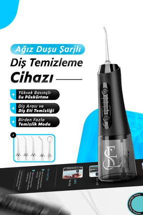 EN SİGA Kablosuz IPX7 Ağız Duşu Diş Temizleme Cihazı Şarjlı Su Püskürtmeli Di...