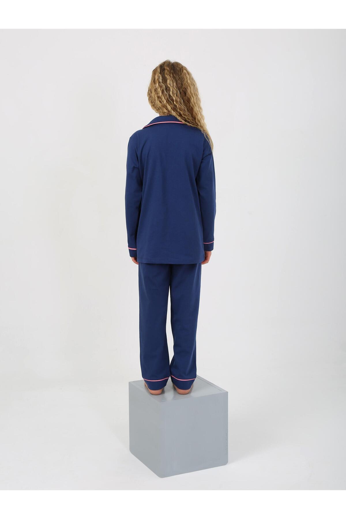 vitmo Kız Çocuk Uzun Kollu %100 Pamuklu Pijama Takımı Little Princess fotoğrafı 3 (önizleme)