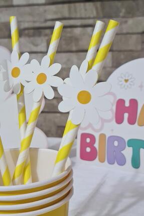 PEKSHOP Papatya Konsept Pipet Süsleri 10lu Lüks Pipet Paketi