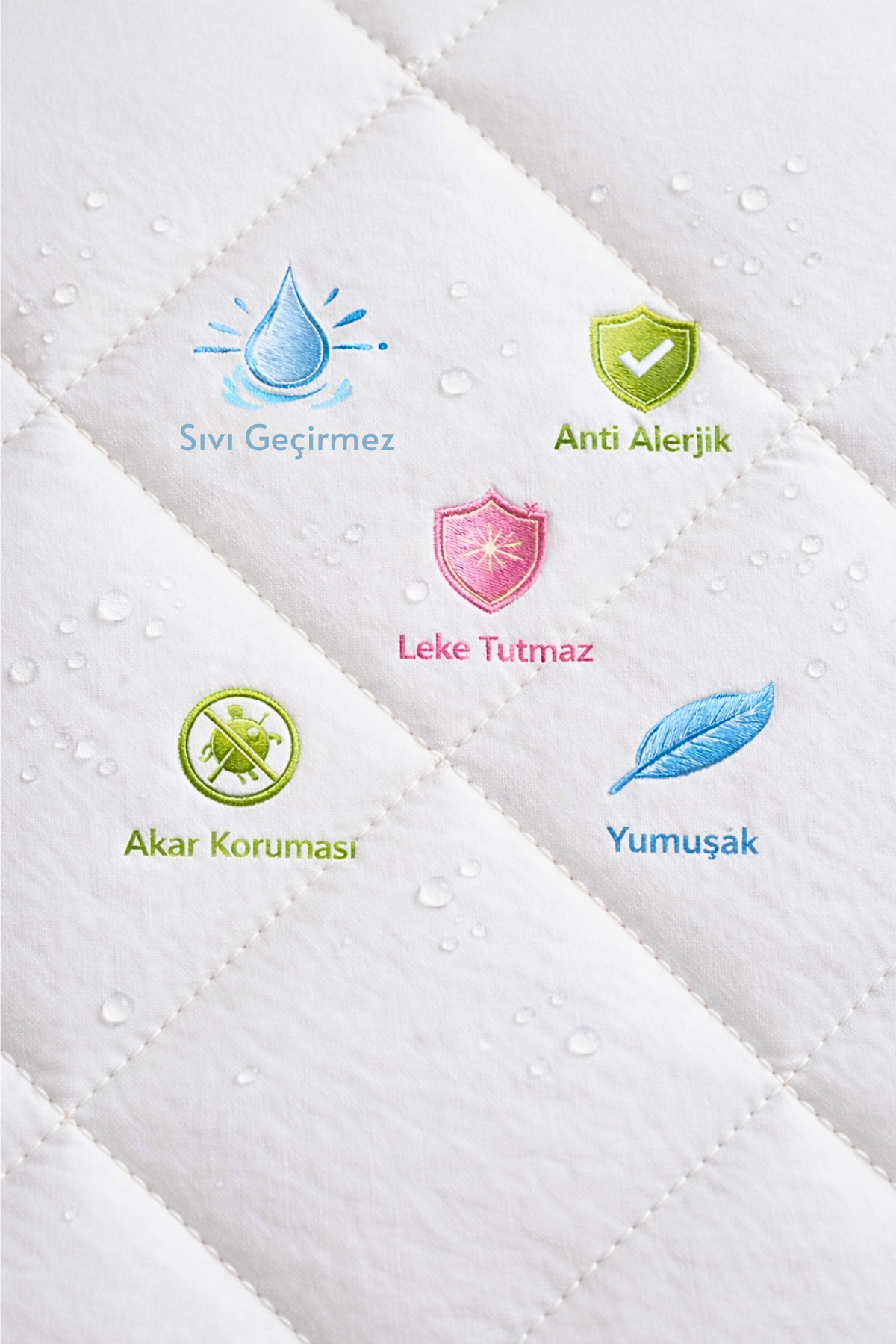 Formeya Adelya Kapitone Fitted Full Kenar Su Sıvı Geçirmez Alez Yatak Koruyucu Tek Çift Battal fotoğrafı 4 (önizleme)