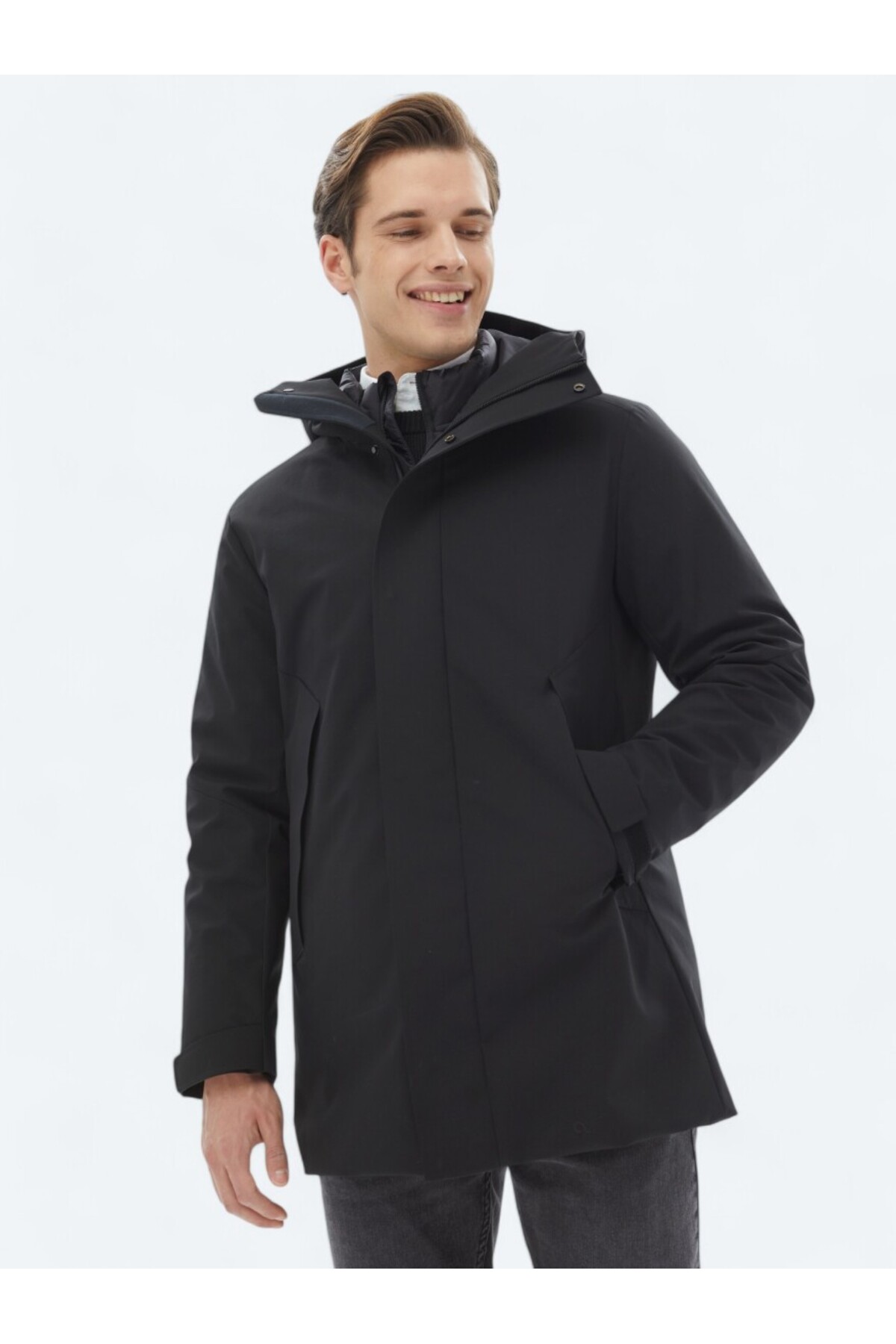 Kip  Siyah Regular Fit Kelebek Yaka Casual Dokuma Kaban