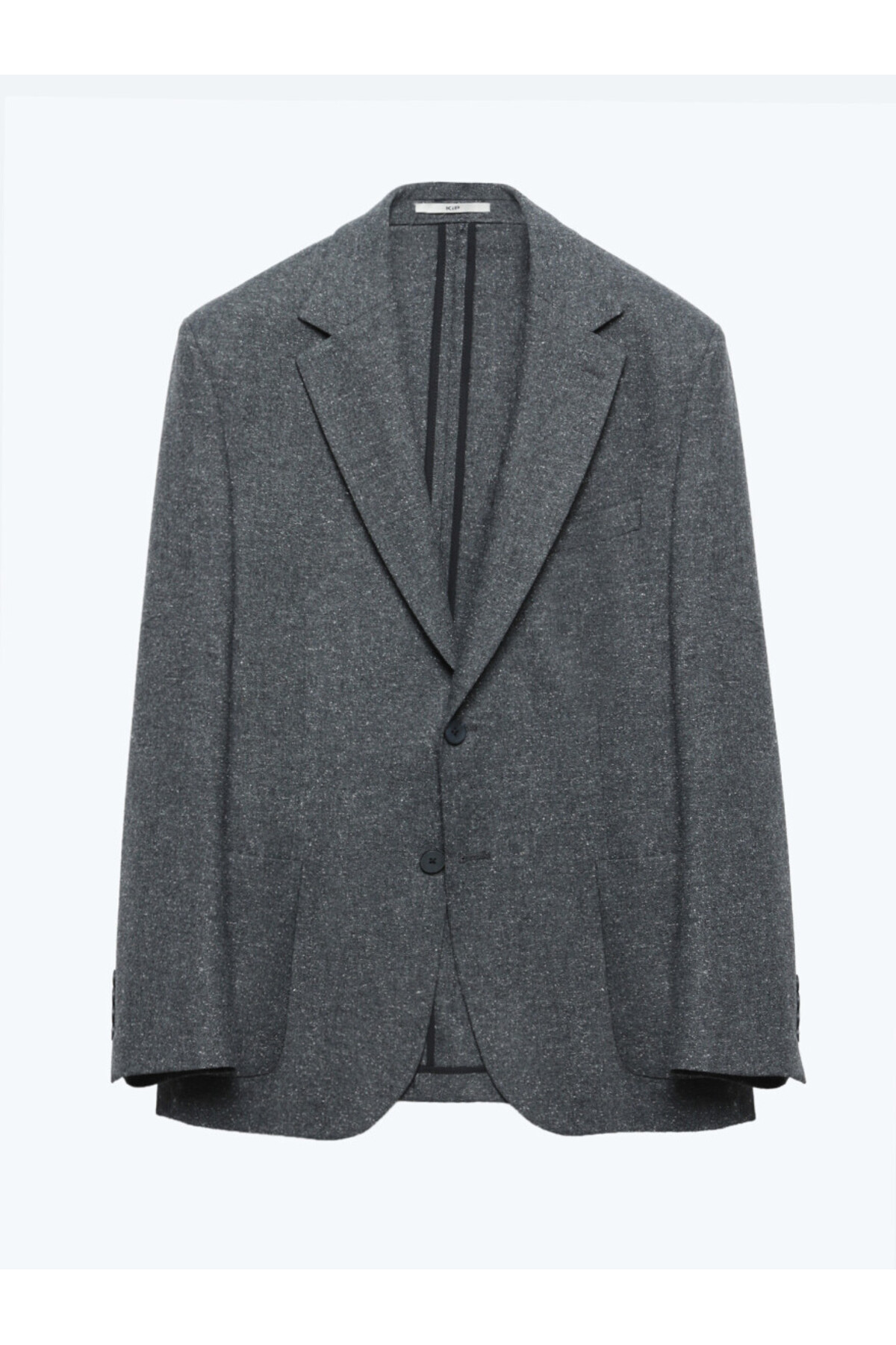 Kip  Gri Mikro Modern Fit %100 Yün Ceket - Görsel 6