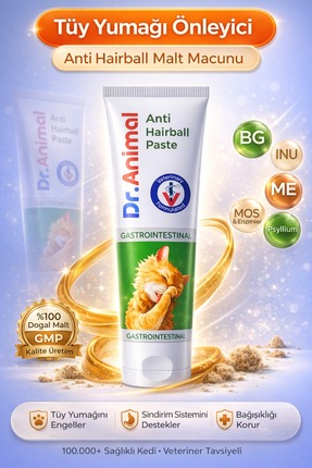 Dr. Animal ANTİ HAİRBALL GASTROINTESTINAL DESTEK PASTE 75 GR-KEDİ MALTI
