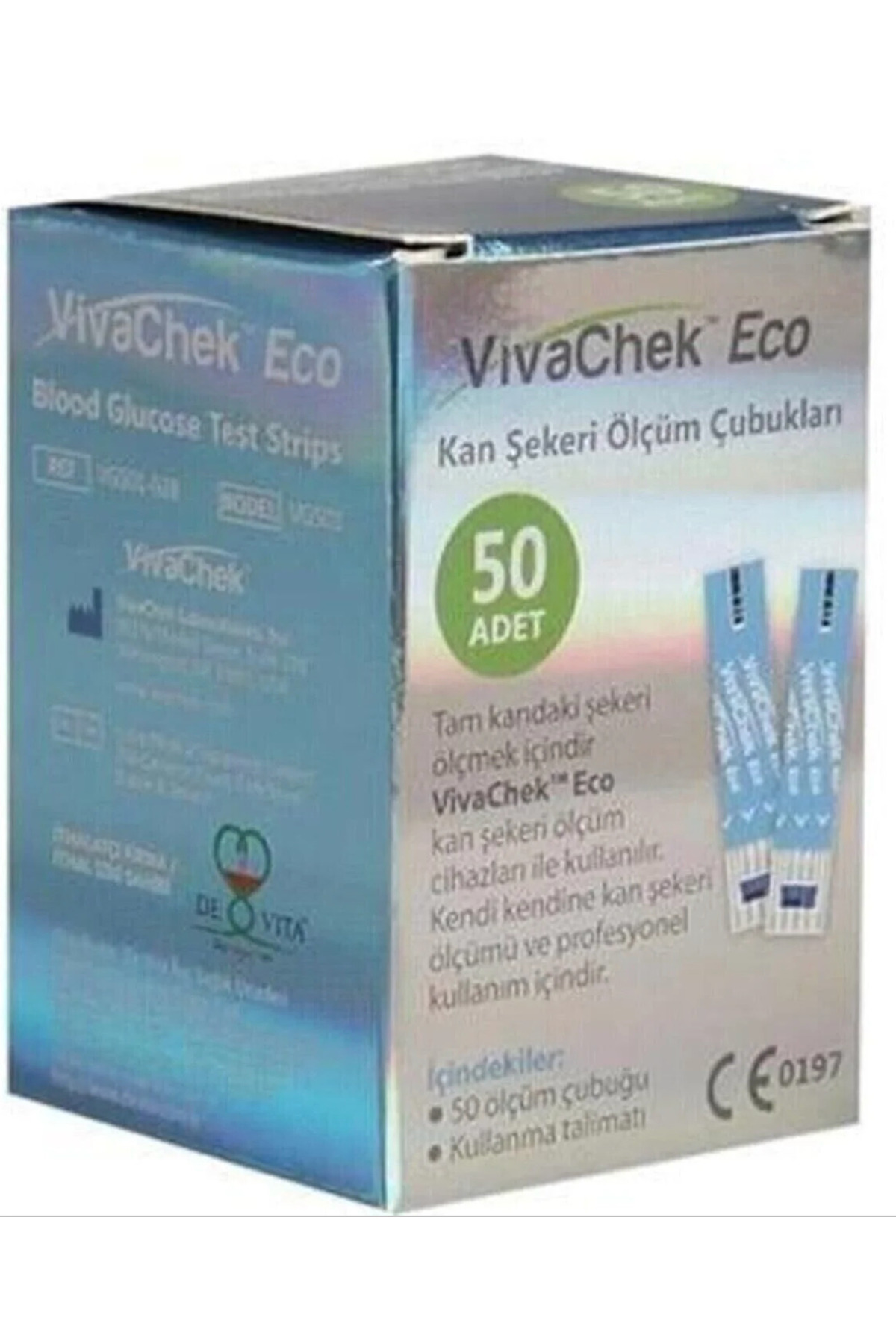 Vivacheck Şeker Ölçüm Çubuğu 50 Adet(tek Kutu Geliyor Görsel Temsili)