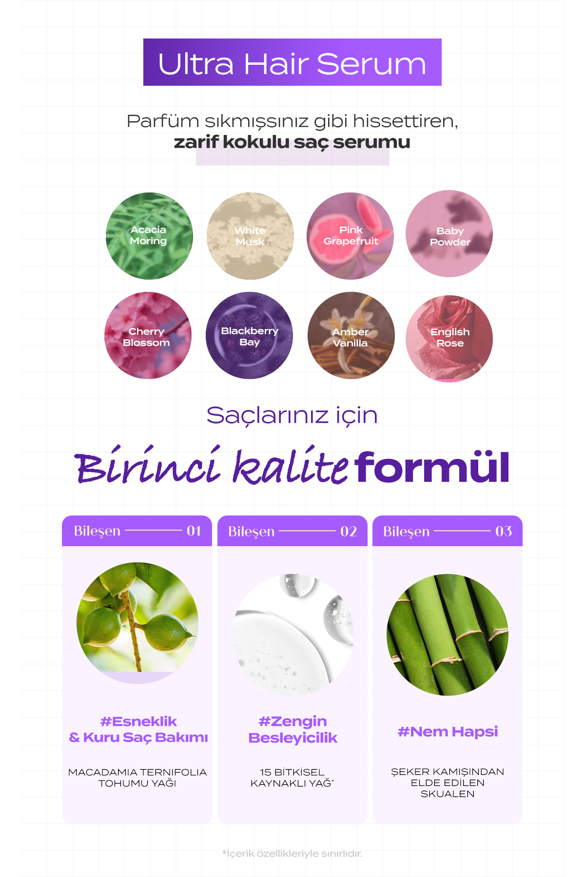 Yıpranmış Kuru Saçları Parlatan Onarıcı Serum KUNDAL Macadamia Ultra Hair Serum 100ml(Amber Vanilla) — 8835 — تصویر 4 از 9