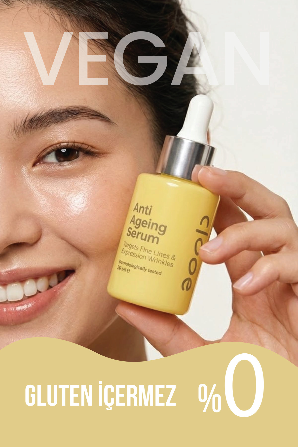 Yaşlanma Karşıtı Anti-Aging Serum 30 ml - Hyaluronik Asit & Yeşil Çay Özlü - Sıkılaştırıcı Bakım - Doğal İçerikli — STK007 — تصویر 2 از 5