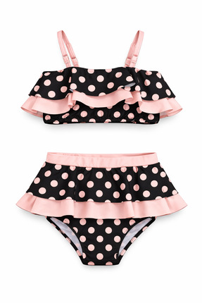 Beniizle Desenli Kız Çocuk Bikini Takımı