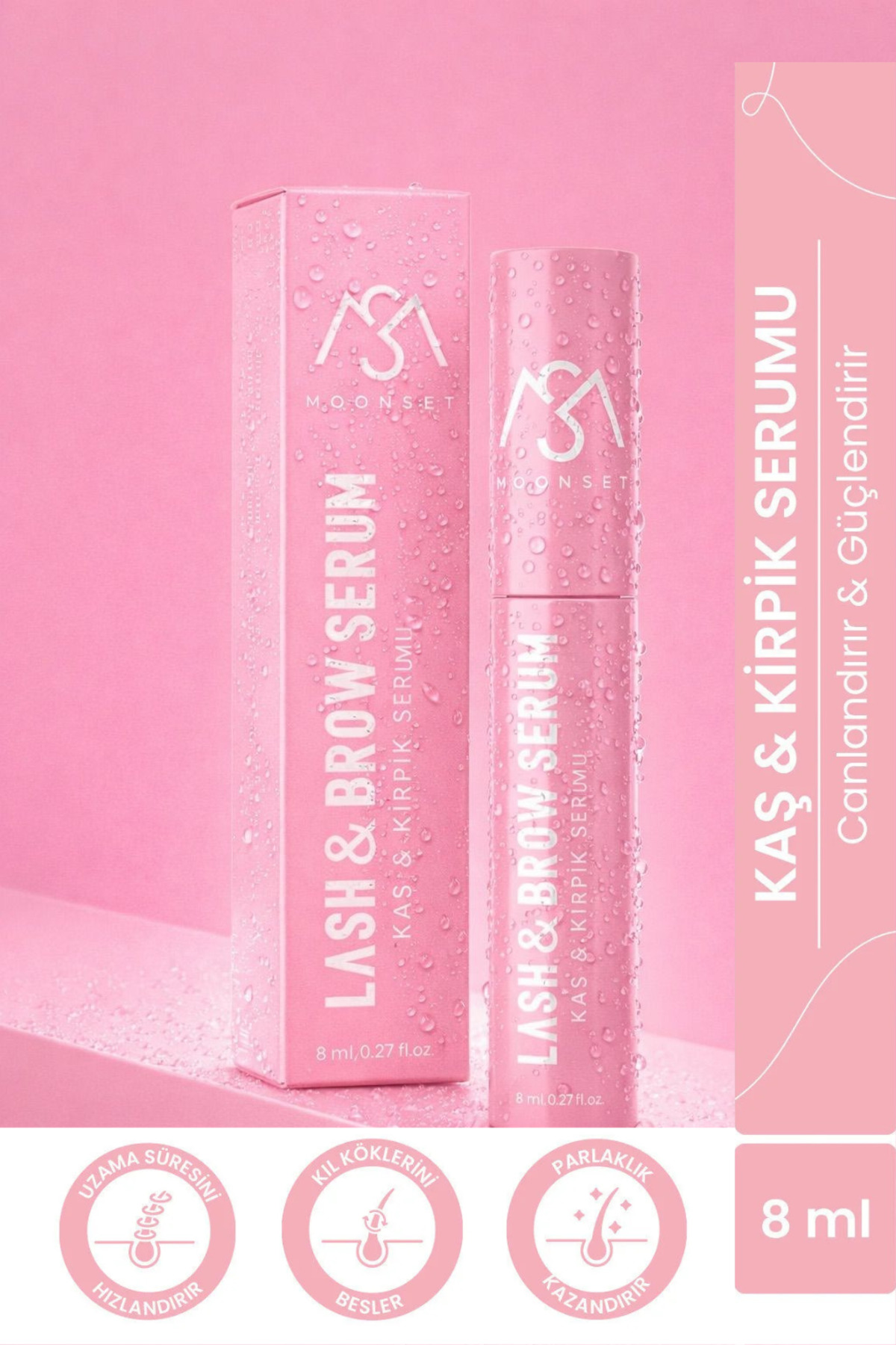 moonset Kaş ve Kirpik Serumu – Güçlendirici, Uzatıcı ve Besleyici Vegan Bakım Serumu (8 ml) — moonsetkaşkirpik