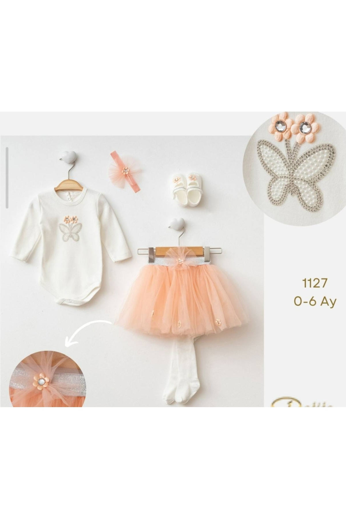 ARIÇOCUKGİYİM mevlütlük kız bebe takım 0-6 ay fotoğrafı 2 (önizleme)