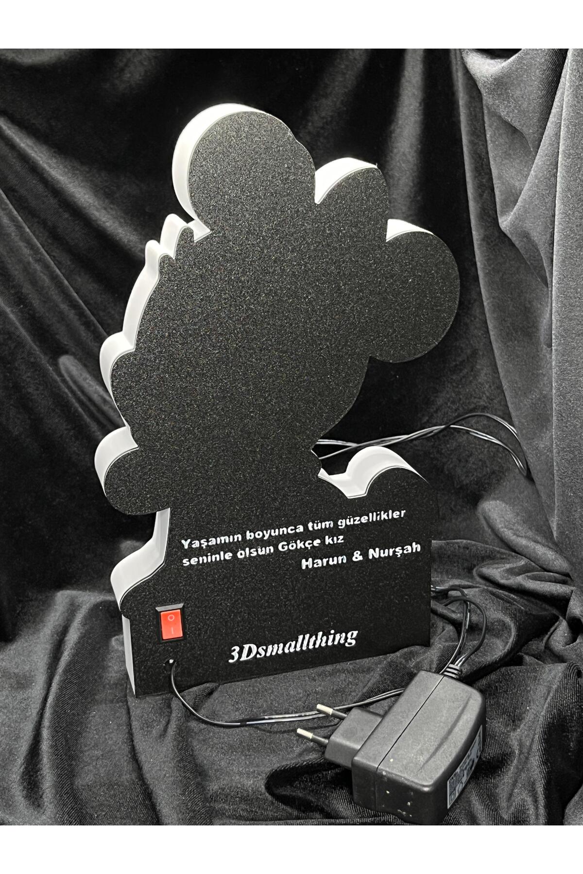 3Dsmallthing BABY MİNNİE MOUSE TEMALI KİŞİYE ÖZEL BEBEK/ÇOCUK GECE LAMBASI - İSİMLİ GECE LAMBASI fotoğrafı 6 (önizleme)
