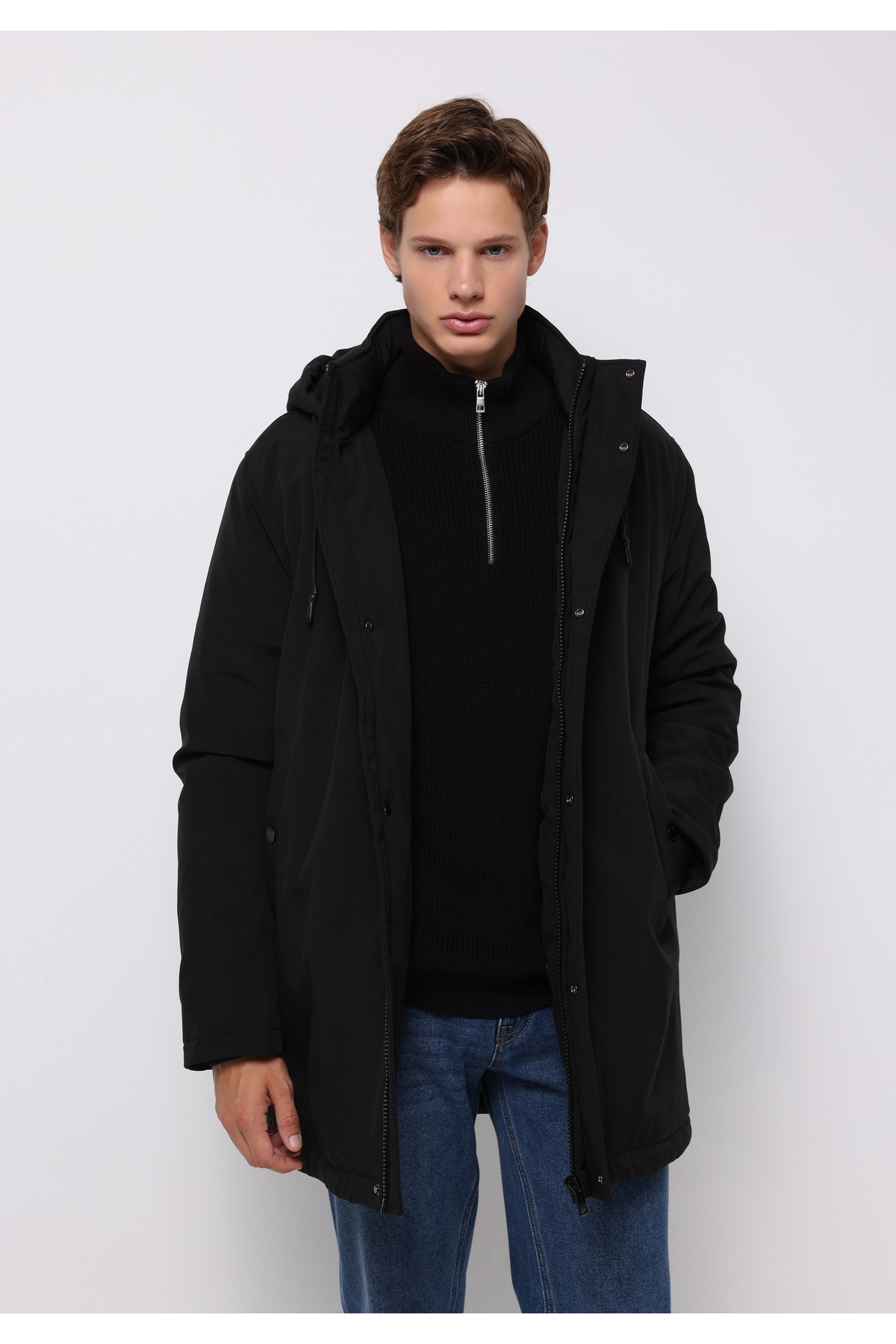 Colin’s  Regular Fit Erkek Siyah Kaban