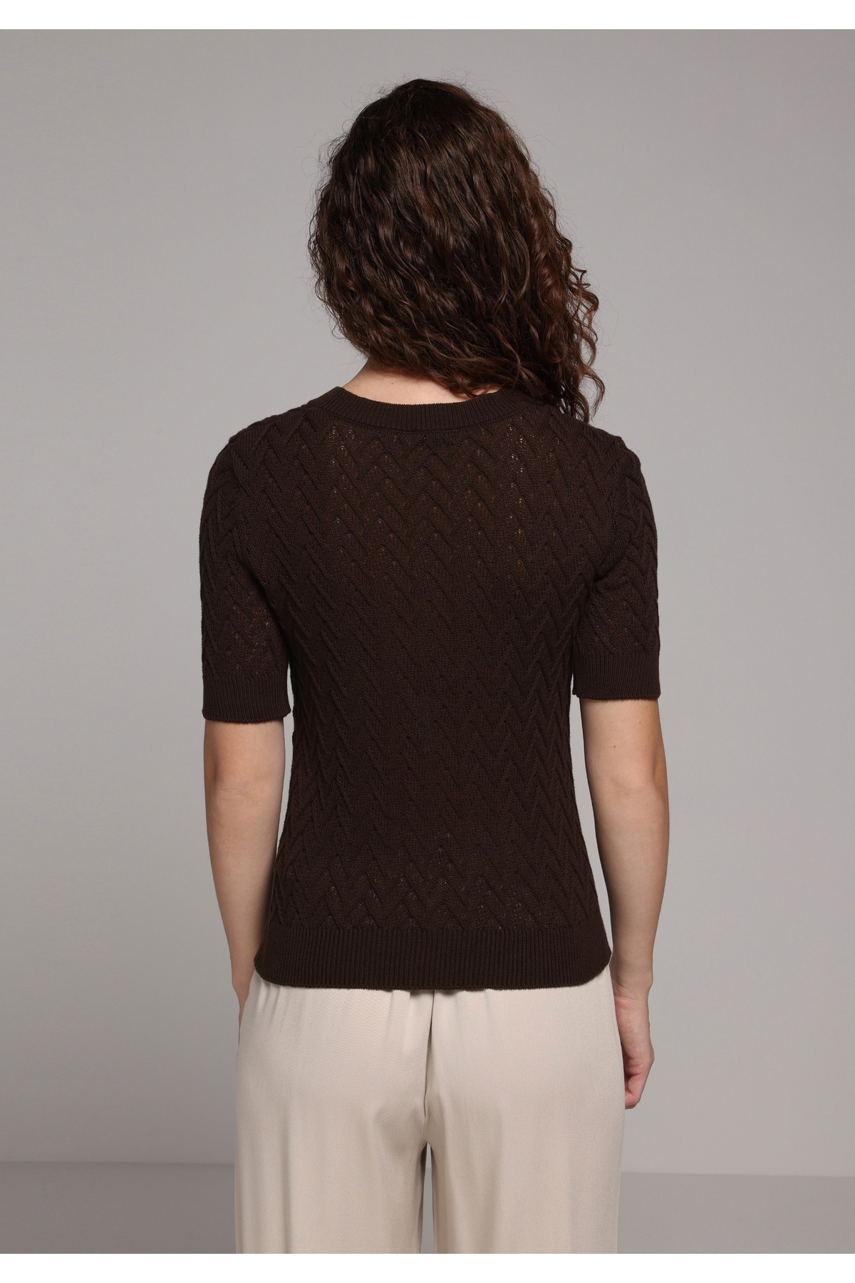 Colin’s  Slim Fit Kadın Kahverengi Kazak - Görsel 2