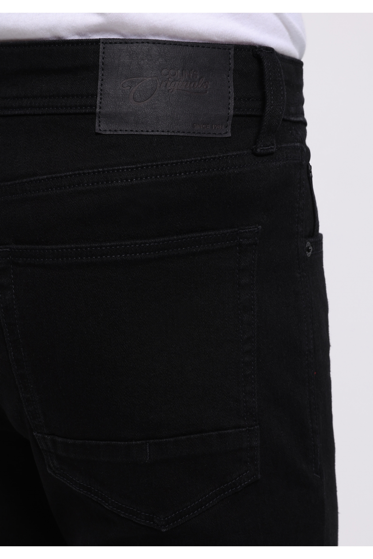 Colin's Regular Fit Orta Bel Daralan Paça Erkek Black Black Denim Pamuklu Jean Pantolon görsel 6