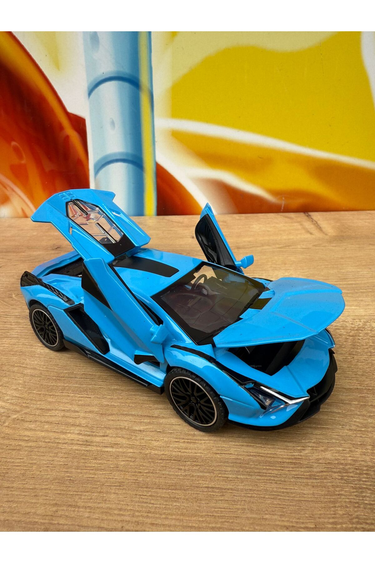 scntoys Lamborghini Çek Bırak Model Araba Lamborghini Veneno Diecast Araba Mavi fotoğrafı 2 (önizleme)