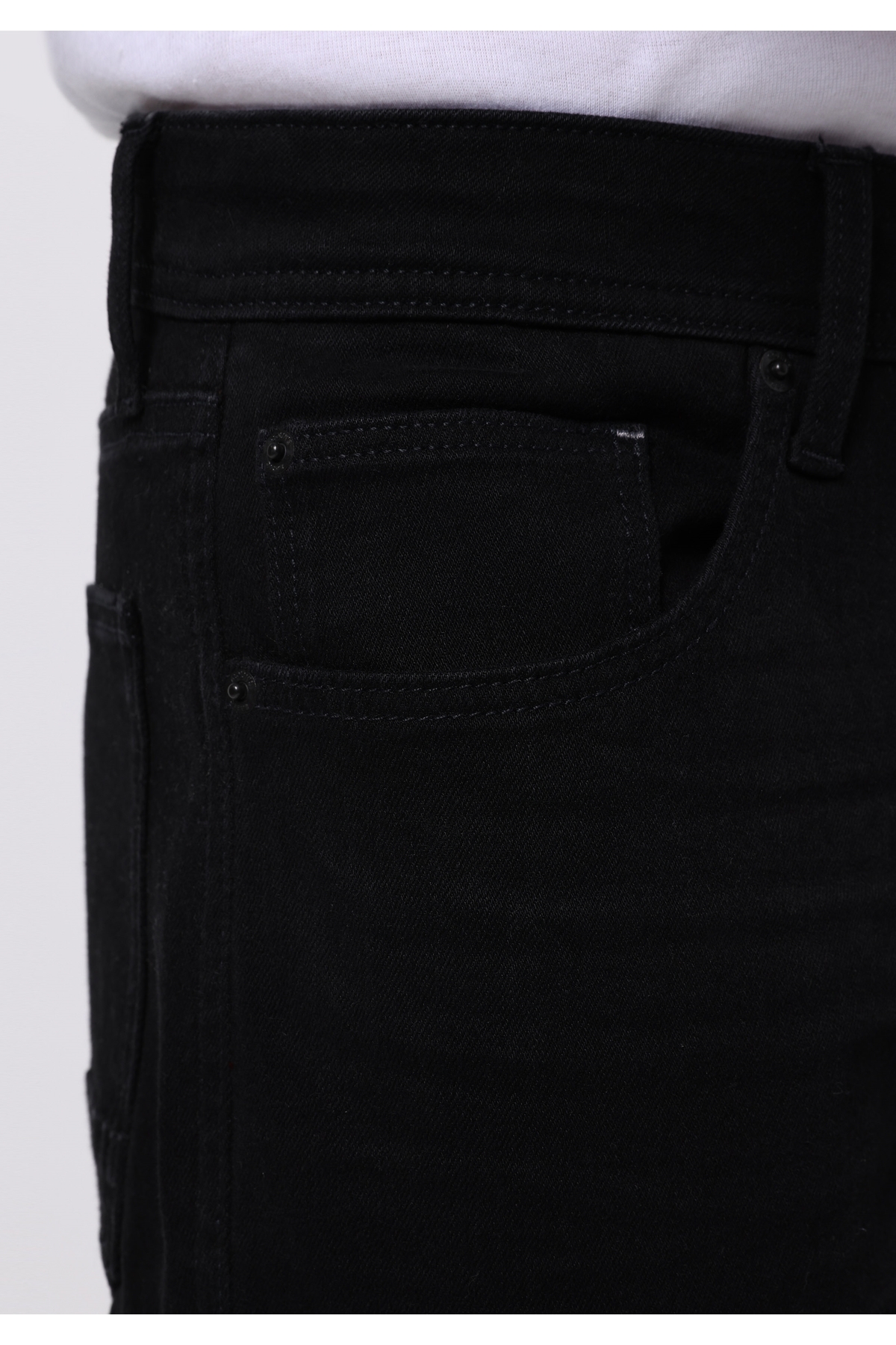 Colin's Regular Fit Orta Bel Daralan Paça Erkek Black Black Denim Pamuklu Jean Pantolon görsel 5