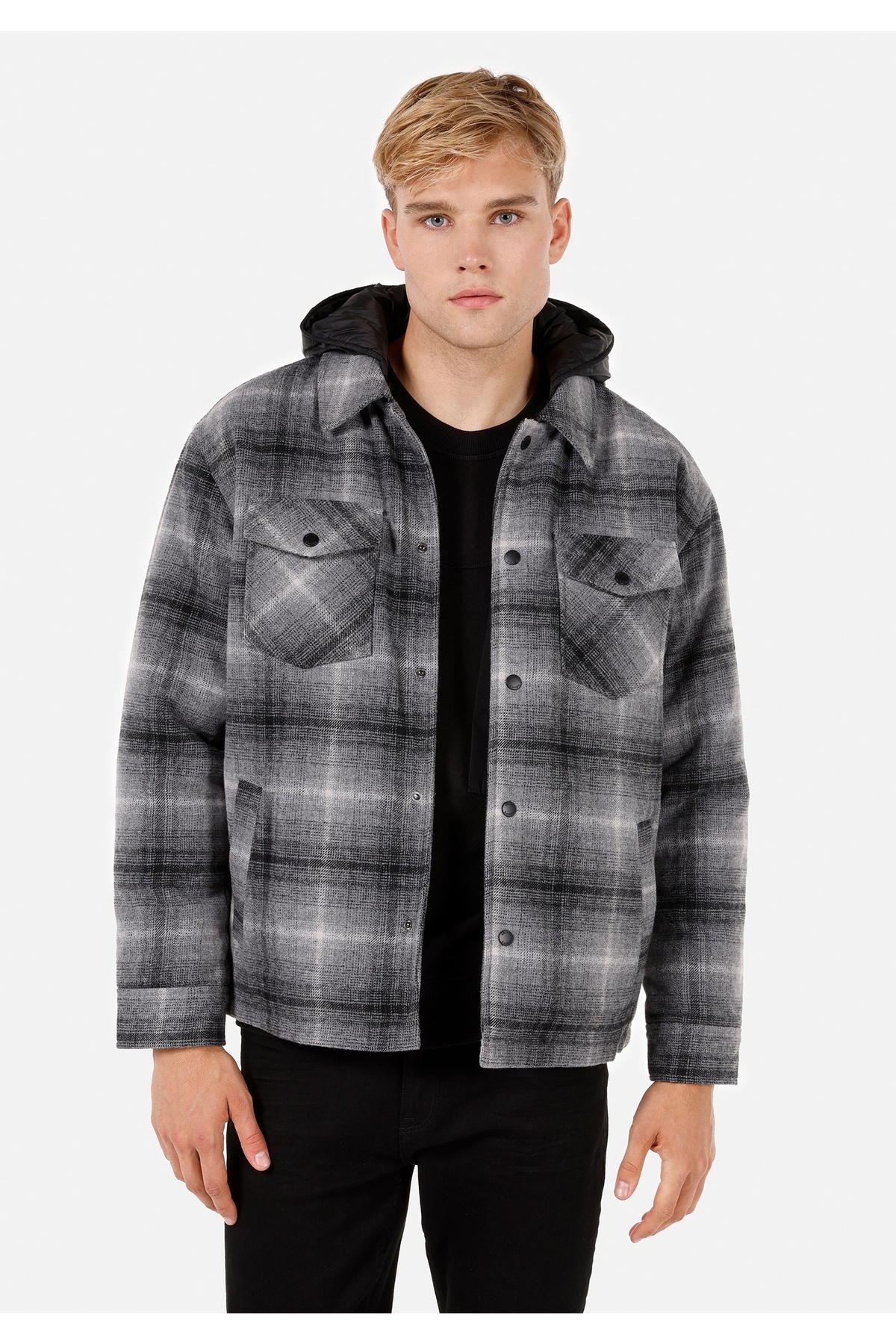 Colin’s معطف رمادي للرجال ذو قصة عادية