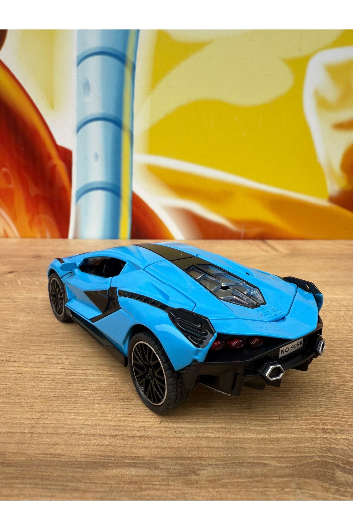 scntoys Lamborghini Çek Bırak Model Araba Lamborghini Veneno Diecast Araba Mavi fotoğrafı 7 (önizleme)