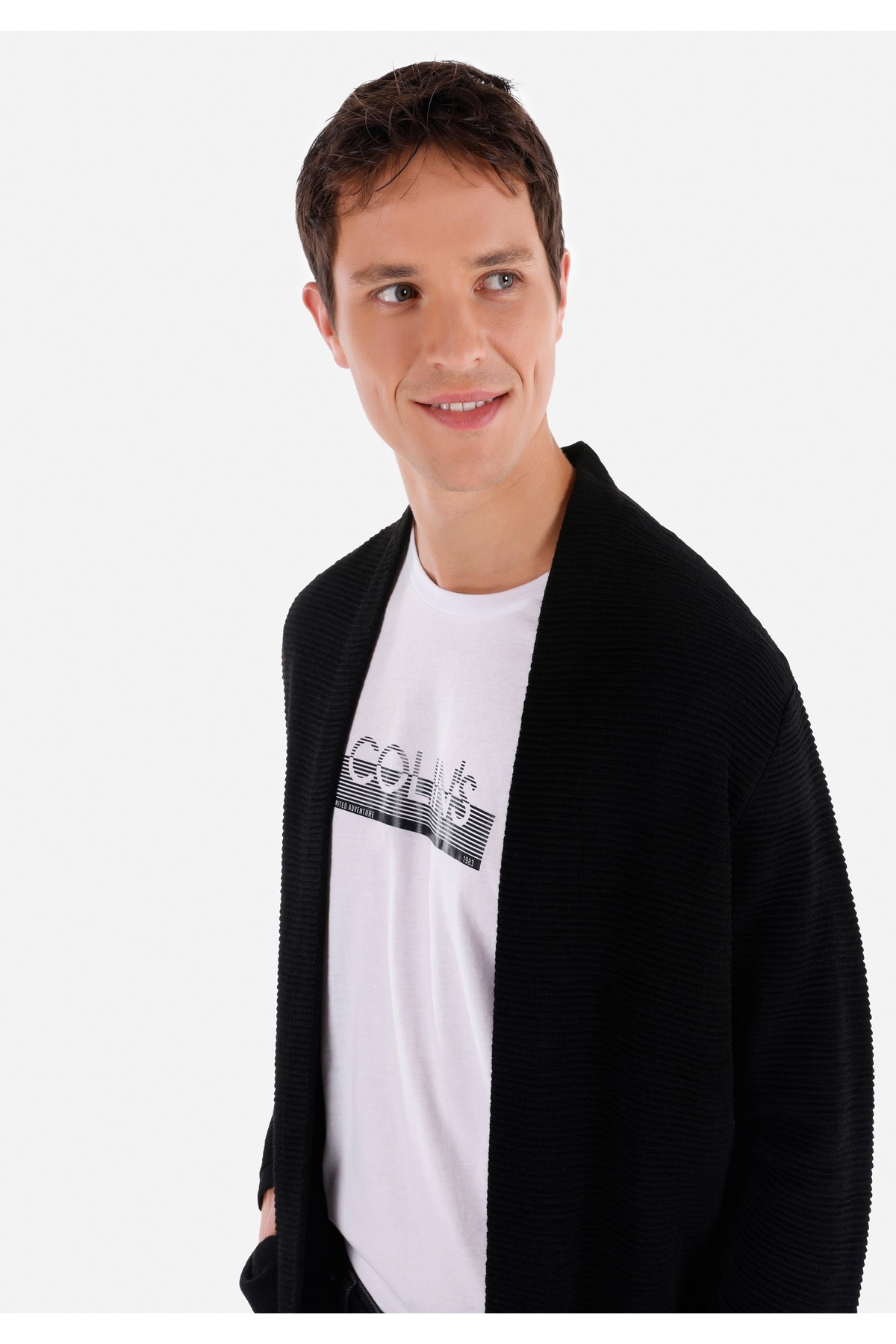 Colin's Regular Fit Erkek Siyah Hırka görsel 4