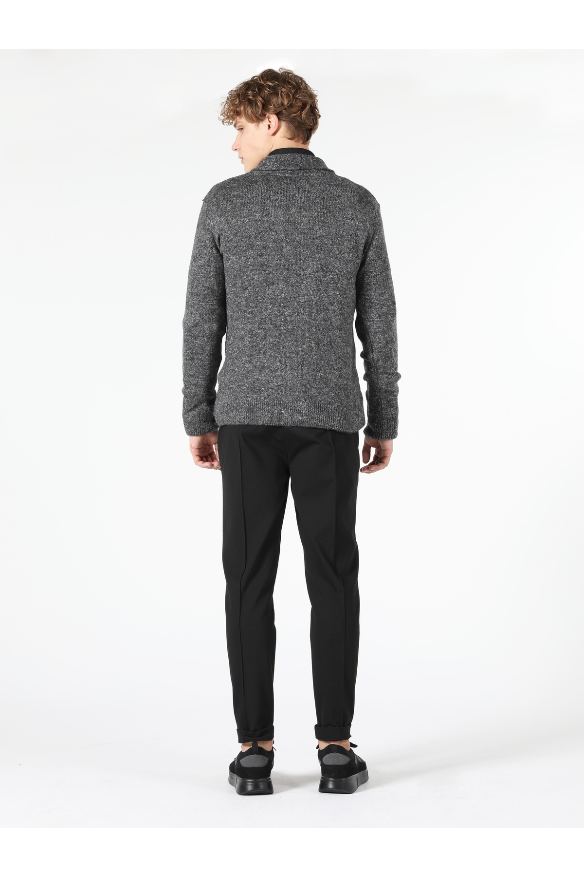 Regular Fit Sal Yaka Erkek Gri Kazak — خاکستری .CL1056034_Q1.V1_LGM — تصویر 2 از 4