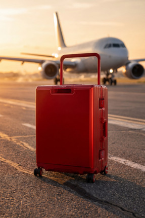 Zeplin Luna PC Policarbon Orta Boy Valiz Kırmızı