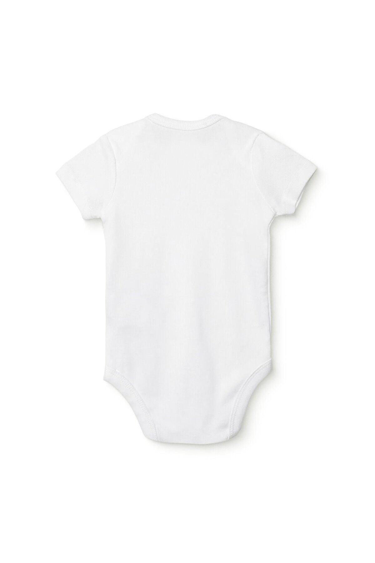 ebebek Hello Baby HelloBaby Unisex Beyaz Body Bisiklet Yaka Kısa Kol Beyaz fotoğrafı 2 (önizleme)