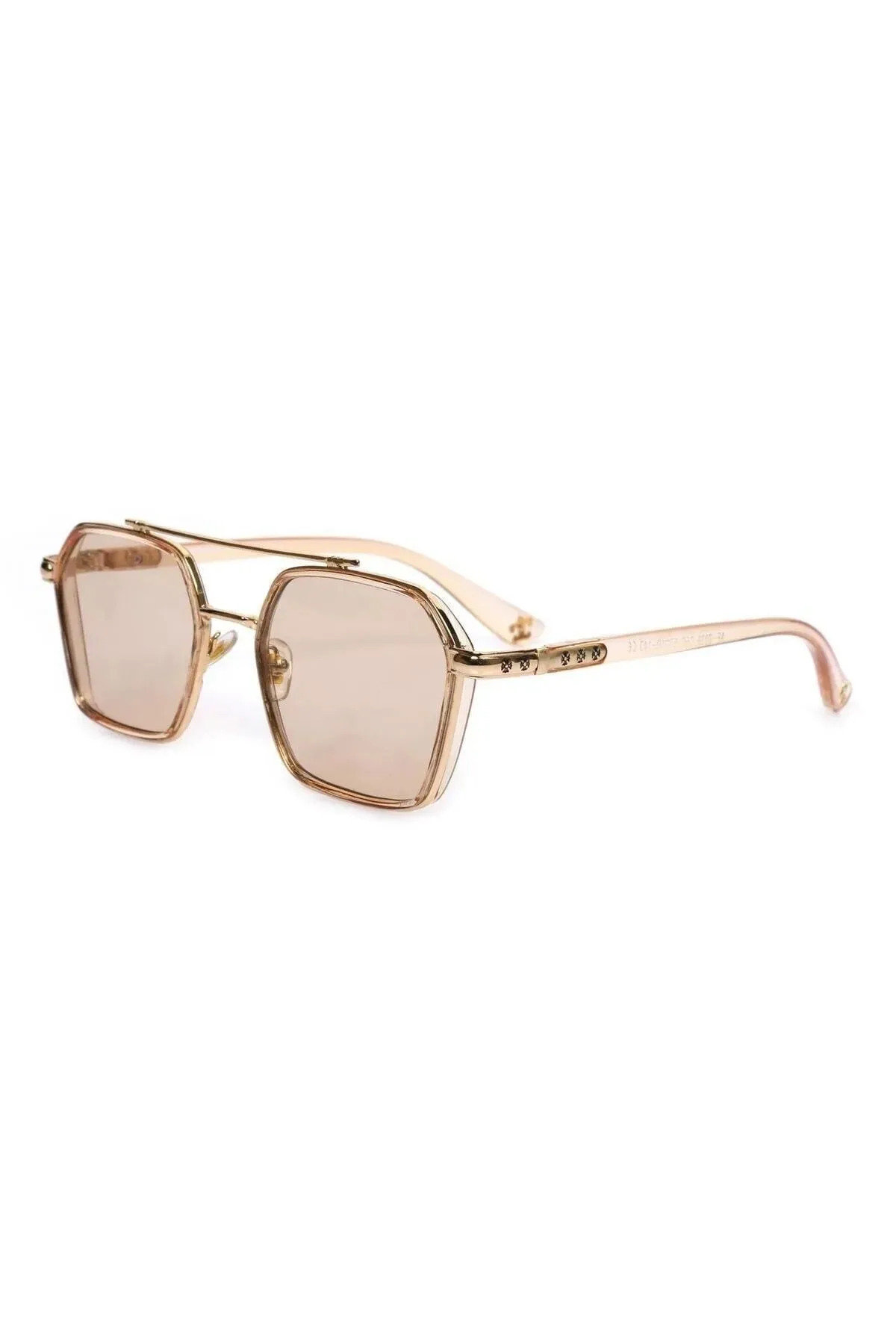 Chunky Frame Ecs Unisex Nude Kahverengi Uv400 Filtreli Ultra Hafif Güneş Gözlüğü görsel 5