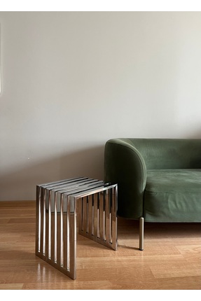 Forged&Co Grid paslanmaz yan sehpa