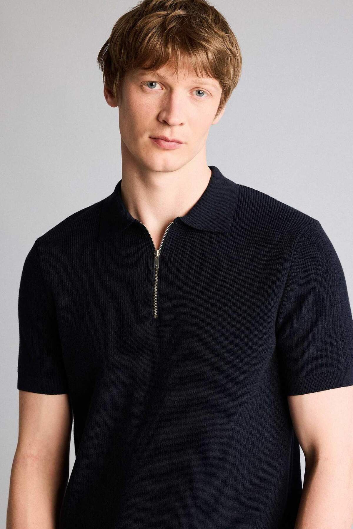 Defacto 100% Cotton Knit Polo Shirt E5862AX25SM